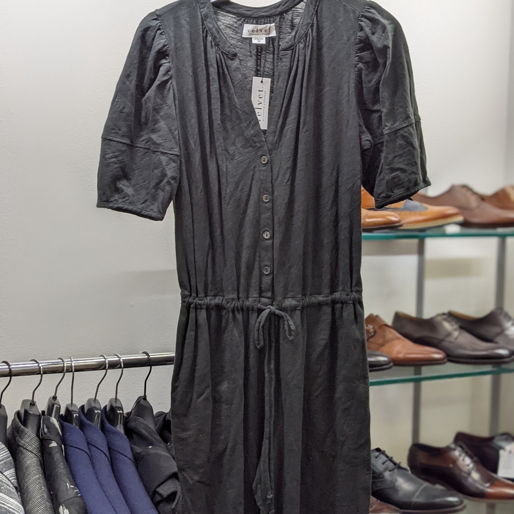 Velvet Dark Green Jumpsuit XS